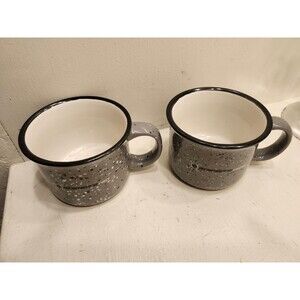 Sniper’s Hide Tactical Community Enamel Camping Mugs – Speckled Gray – Set of 2